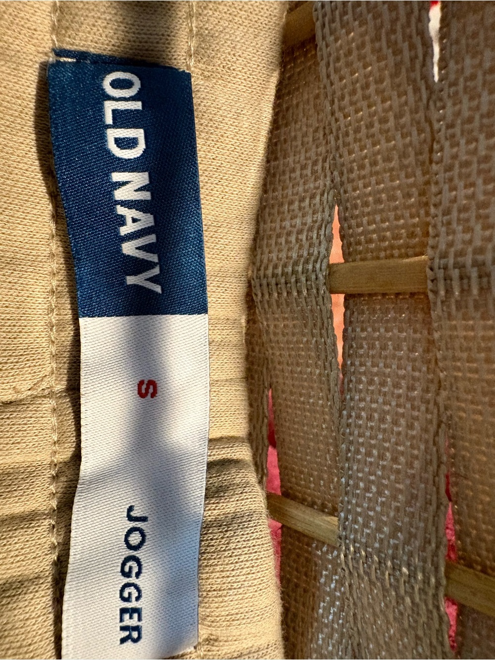 Old Navy Beige Jogger Pants with Navy Label
